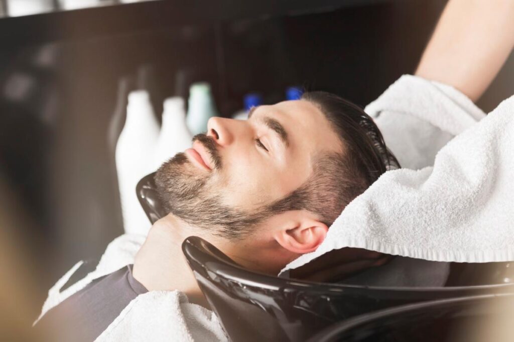 Barber, mens treatment, works package, salon, adamson spa, fathers day, pamper dad